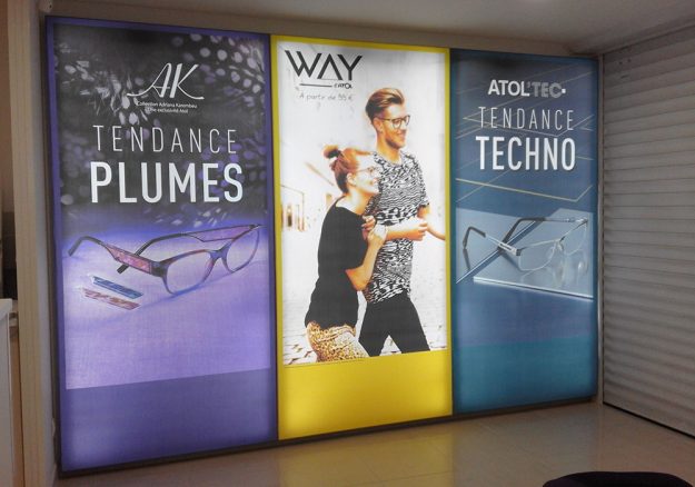 cadre alu lumineux led